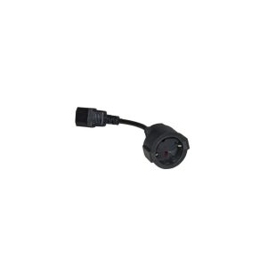 Power Cable Link German Schuko Socket Female - Iec C14 Male Cm 15