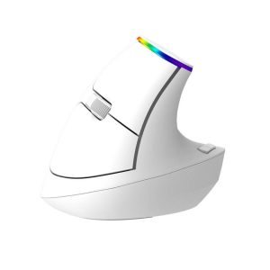 Delux Wireless Vertical Mouse 2.4G 1600DPI RGB White