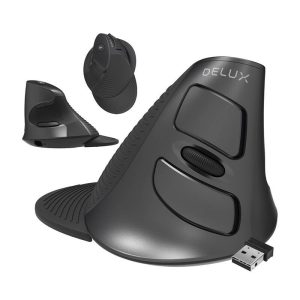 Delux M618G DB wireless 2.4G vertical mouse