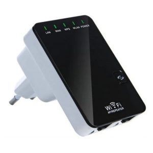 Andowl Wireless N Mini Router Extender 2 LAN 300Mbps WIFI Signal Repeater