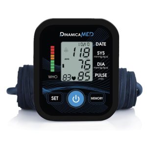 Dinamicamed Arm Pressure Monitor, Arm Pressure Monitor with 2 x 99 Memory Positions, High Precision Arm Pressure Monitor with USB Cable