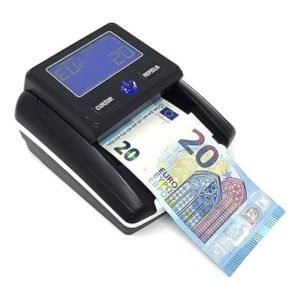 Fake Money Detector Fake Euro Banknote Verification with Rechargeable Battery and Portable Bank Note Counter Money Detector