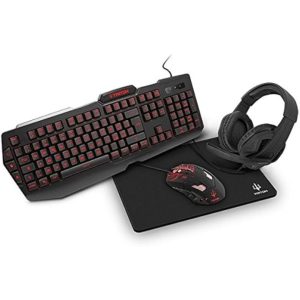 Triton Kit Including Gaming Keyboard, Mouse, Headset with Microphone, Mat