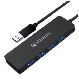 Atlantis 4 Port USB 3.0 Cable 1m Black