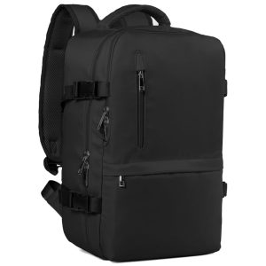 Hayayu Cabin Bag for Ryanair Underseat Travel Carry-on Backpack, Black