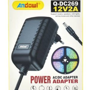 Andowl Universal Power Supply 12V 2A for PC - Router - Led Strip - DVR - NVR