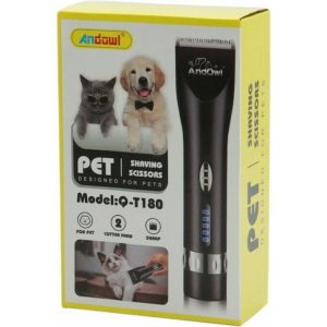 Andowl Q-T180 Pet Hair Clipper for Dogs and Cats Rechargeable 5W 1500mAh