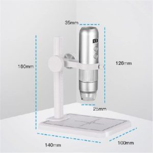Andowl Q-XW06 Wi-Fi Digital Microscope 50X&ndash;1000X with Stand, 1080P, 8 LED, iOS/Android