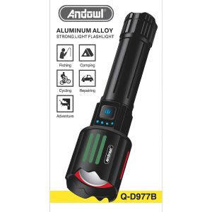 Andowl Q-D977B Aluminum Alloy Strong Light Flashlight