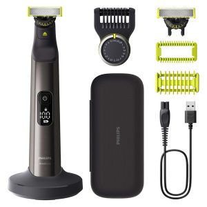 Philips OneBlade Pro 360 QP6652 Authentic Face & Body Electric Beard Trimmer, Shaver and Bodygroomer, 2X 360 Blades, 1x 14-Length Comb