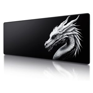 Mouse Pad, Frotox Mouse Mat Gaming XXL 800 x 300 x 3 mm Desk Mat, Non-Slip Rubber Base, Stitched Edges, Mouse Pad for Office and Gaming (Black)
