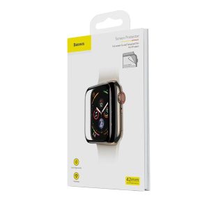 Baseus iWatch 0.2 mm, Full-screen curved T-Glass soft screen protector 42mm, Black (SGAPWA4-F01)