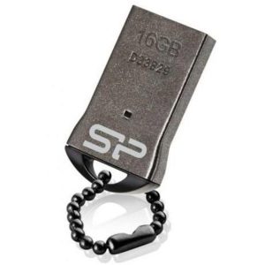 16GB Silicon Power Touch T01 USB 2.0 Flash Drive Mini Metal USB Stick with Keychain