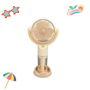 MU Portable USB Mist Fan 3-Speed Rechargeable Mini Air Cooler for Travel.