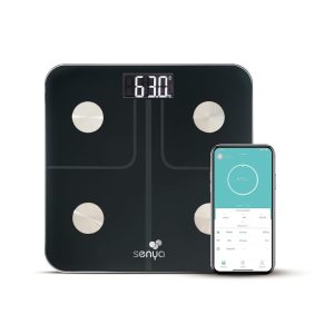 Senya Person-Weighing Impedenzometer, Bluetooth Connected,FitDays App Black