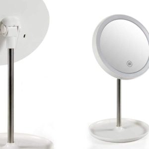 Driwei TE-B0246 &mdash; LED Makeup Mirror, 25 LEDs, &Oslash;150 mm, 90&deg; Tilt, Battery-Powered