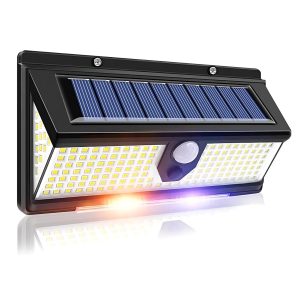 Solar Motion Sensor LED Light (190 SMD, 3W panel, 2400 mAh battery)