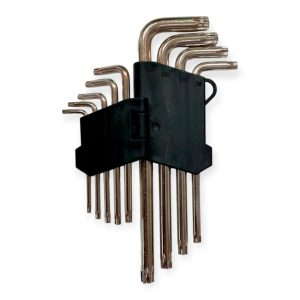 Set of angled L-shaped keys TF-tools TF-008  hex star torx 9 pcs