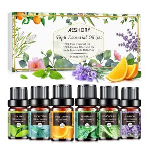 AESHORY Essential Oil Diffuser Set 6 x 10ml