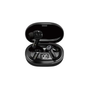 Wesdar TWS662 Wireless Earbuds with Digital Display Screen &ndash; Bluetooth 5.3, Noise Reduction, Touch Control - BLACK