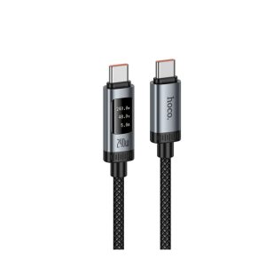 Hoco USB-C to USB-C Data Cable 240W PD 6A with Digital Display 1.2 m,  Black