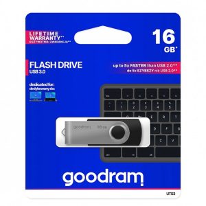 16GB GoodRam Flash Drive USB 3.2 Pendrive UTS3 Black