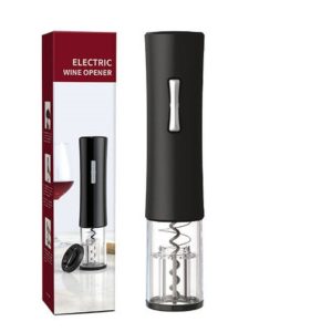 Electric Wine Opener, Cordless Wine Bottle Opener Kit with Foil Cutter - Black