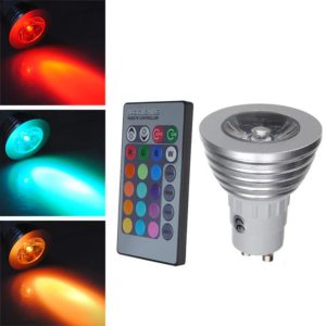 WOSAIT WT62847 5W RGB LED Bulb with Remote Control &ndash; Colour-Changing Spotlight
