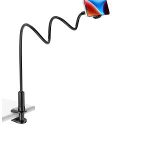 Mobile Phone Holder, Gooseneck Holder, Flexible Adjustable Arm, Black