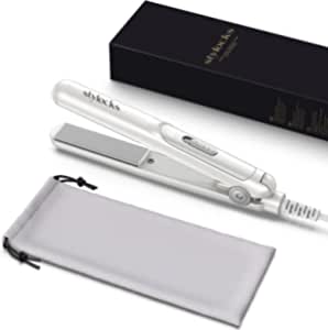 Stylocks Mini Hair Straighteners For Short Hair Small Hair Fits Handbag, White