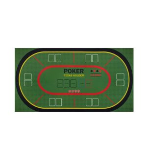 Mondo Tessuti - Texas Hold'em Poker Black Jack Roulette Play Mat Green
