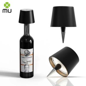 Bottle Cap Lamp, Touch Control 3 Modes Colour Temperature, Black