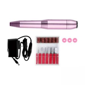 MU Portable Electric Nail Drill with 11PCS Nail Drill Bits and Sanding Bands