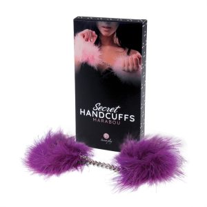 Marabou Handcuffs Purple Plush