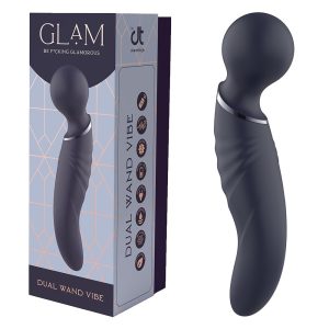 GLAM Dual Wand Vibrator Blue