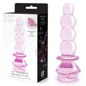 Glaze Glass Rosebud Beaded Plug