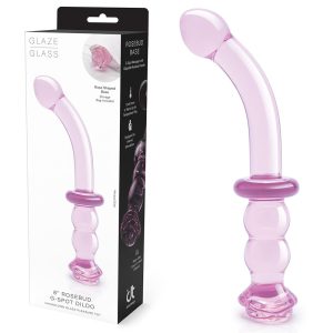 Glaze Glass Rosebud G-Spot Dildo