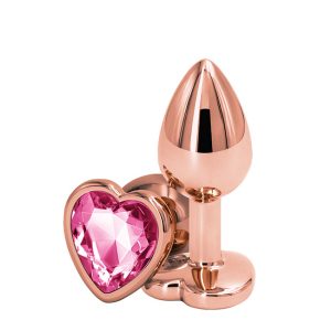 Butt Plug Rose Gold Heart S Pink